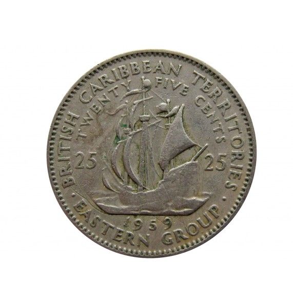 Восточно-Карибские территории 25 центов 1959 г.