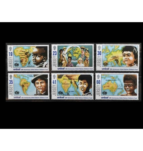 Джерси 1996 г. "50 лет детскому фонду ООН (UNICEF)"