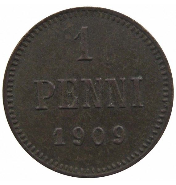 Финляндия 1 пенни 1909 г.