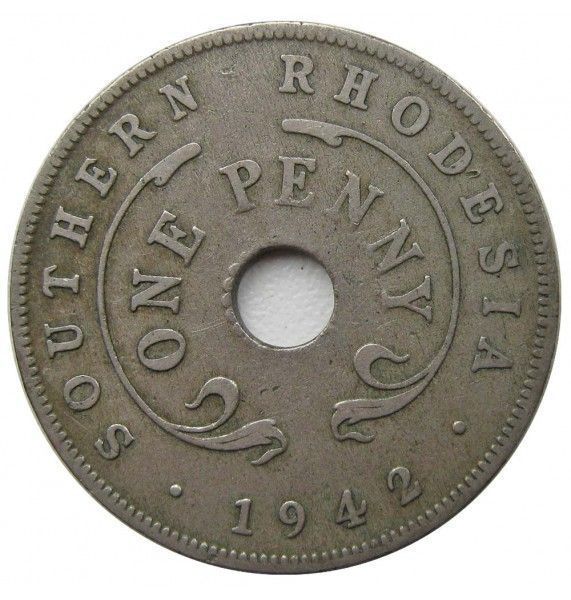 Южная Родезия 1 пенни 1942 г.