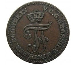 Мекленбург-Шверин 2 пфеннига 1872 г. B