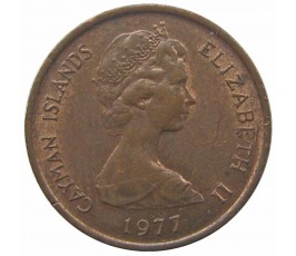 Каймановы острова 1 цент 1977 г.