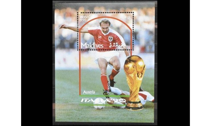 Мальдивы 1990 г. "Чемпионат мира по футболу, Италия"