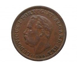 Португальская Индия 1/4 танга 1886 г.
