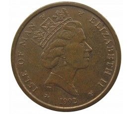 Остров Мэн 2 пенса 1992 г. AA