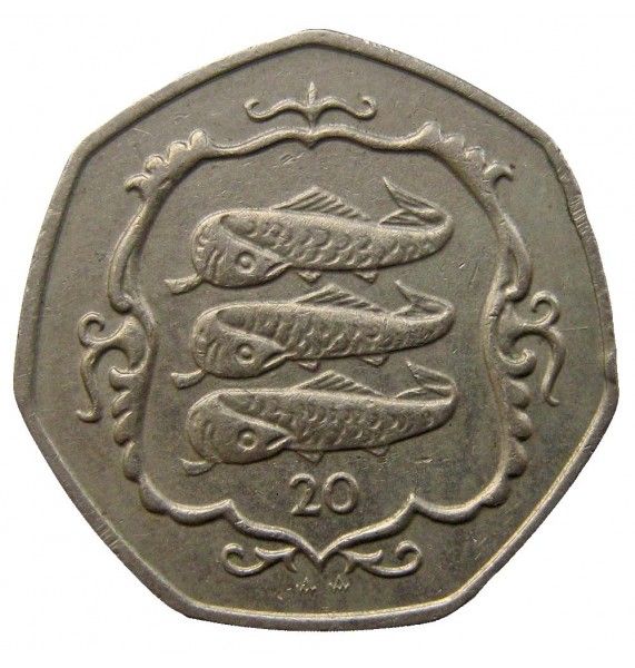 Остров Мэн 20 пенсов 1987 г. AA
