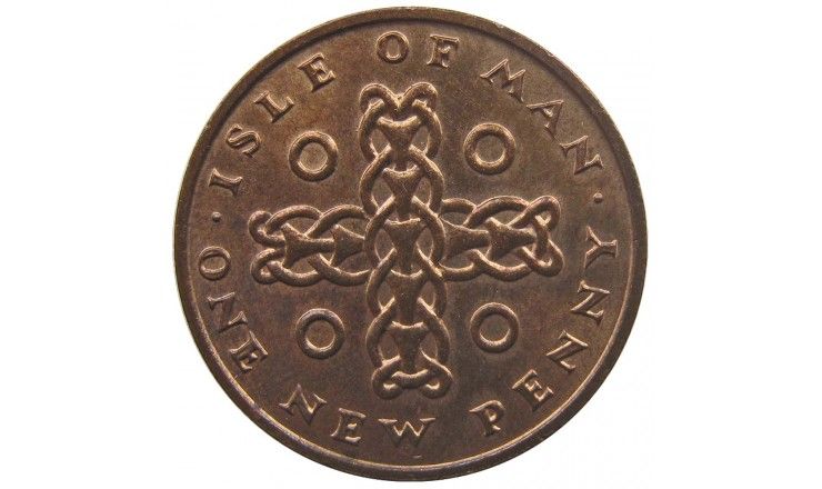 Остров Мэн 1 новый пенни 1975 г.