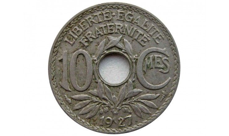 Франция 10 сантимов 1927 г.