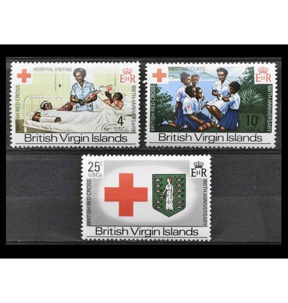 Британские Виргинские острова 1970 г. "100 лет Британскому Красному Кресту" Британские Виргинские острова 1970 г. "100 лет Британскому Красному Кресту"