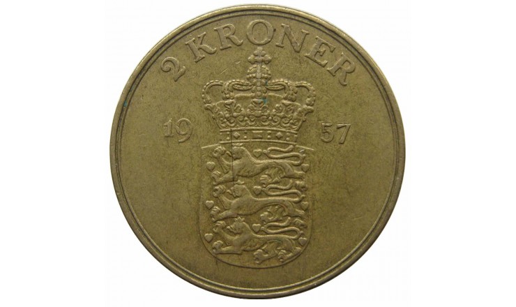 Дания 2 кроны 1957 г. Дания 2 кроны 1957 г.