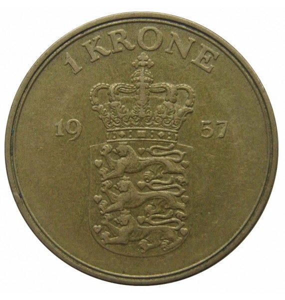 Дания 1 крона 1957 г.