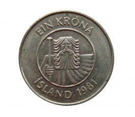 Исландия 1 крона 1981 г.