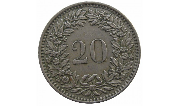 Швейцария 20 раппен 1943 г. Швейцария 20 раппен 1943 г.
