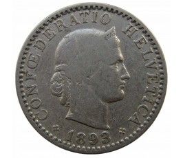 Швейцария 20 раппен 1893 г.
