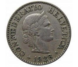 Швейцария 10 раппен 1928 г.