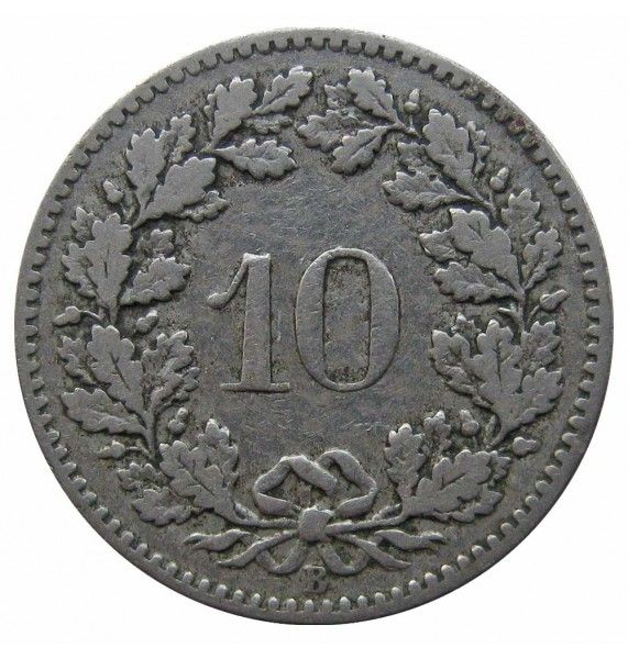 Швейцария 10 раппен 1908 г.