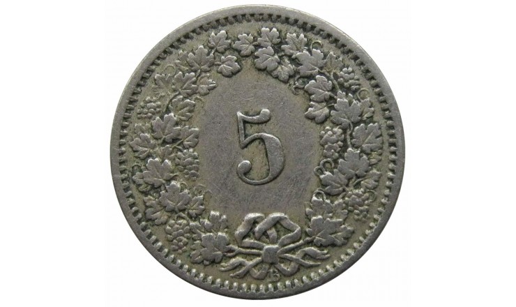 Швейцария 5 раппен 1915 г.
