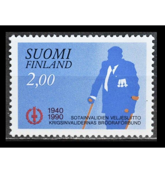 Финляндия 1990 г. "60 лет Братству инвалидов"