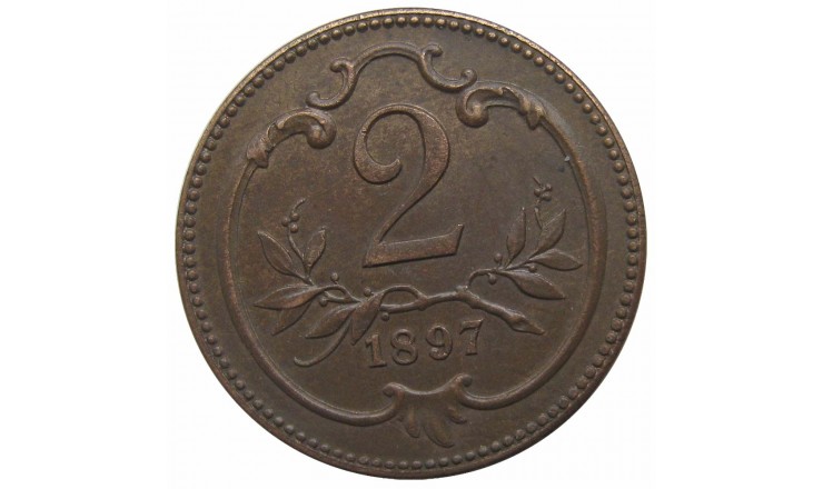 Австрия 2 геллера 1897 г. Австрия 2 геллера 1897 г.