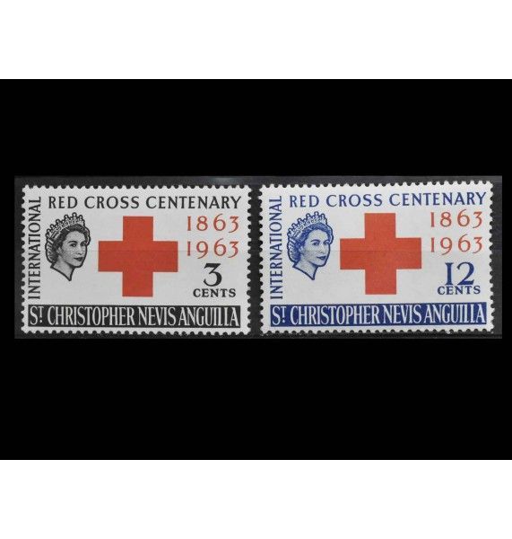 Сент-Кристофер-Невис-Ангилья 1963 г. "Столетие Красного Креста" Сент-Кристофер-Невис-Ангилья 1963 г. "Столетие Красного Креста"