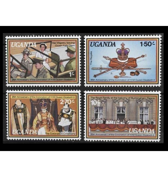Уганда 1979 г. "25 годовщина коронации королевы Елизаветы II"