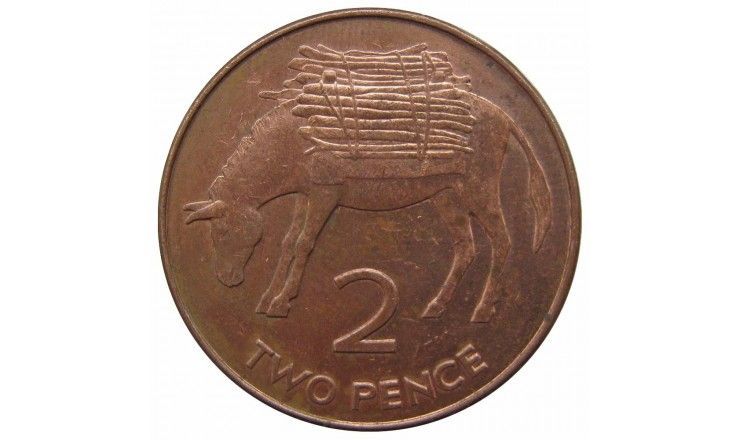 Остров Святой Елены и Вознесения 2 пенса 1998 г.