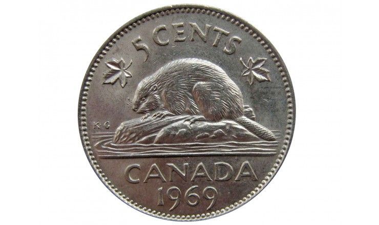 Канада 5 центов 1969 г.