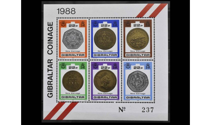 Гибралтар 1989 г. "Новые монеты Гибралтара" 
