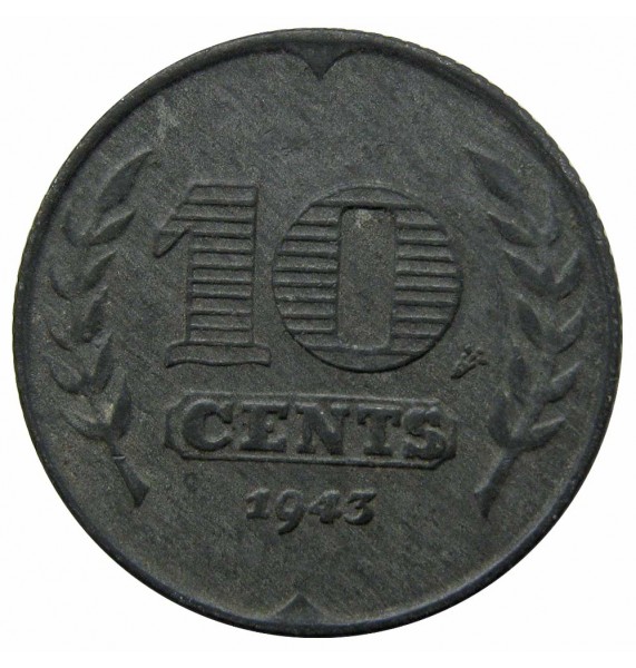 Нидерланды 10 центов 1943 г.