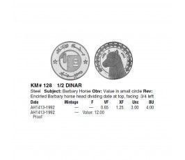 Алжир 1/2 динара 1992 г. Алжир 1/2 динара 1992 г.