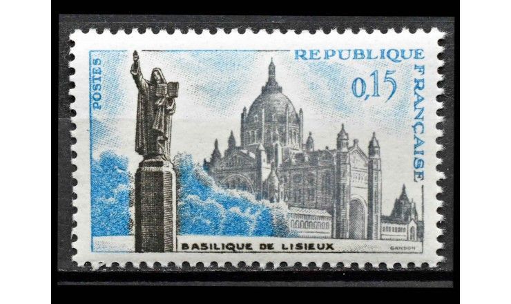 Франция 1960 г. "Базилика в Лизьё"