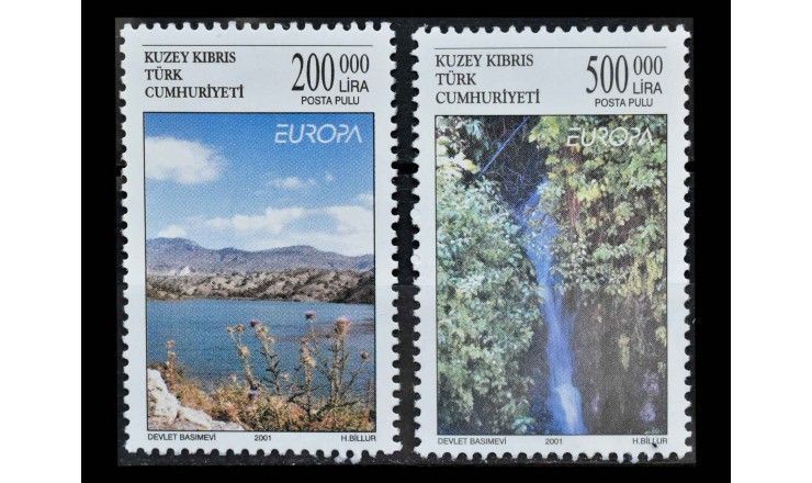 Турецкий Кипр 2001 г. "Европа: Вода - природное сокровище"