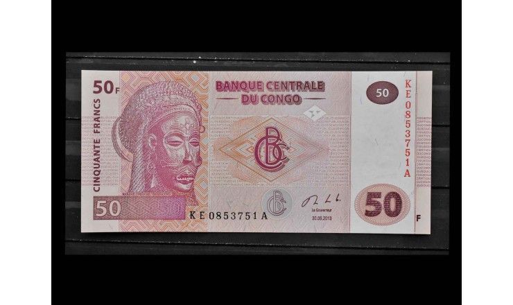 ДР Конго 50 франков 2013 г.