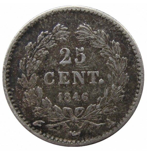 Франция 25 сантимов 1846 г. A Франция 25 сантимов 1846 г. A