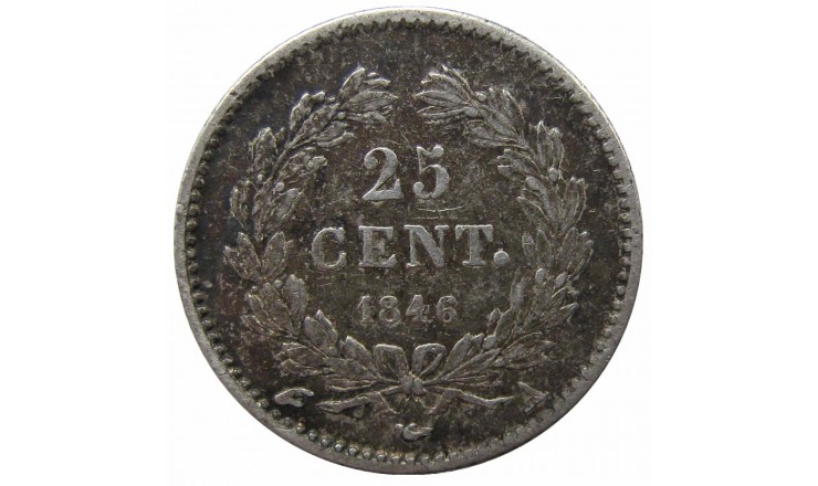 Франция 25 сантимов 1846 г. A