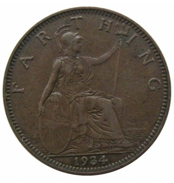 Великобритания 1 фартинг 1934 г.