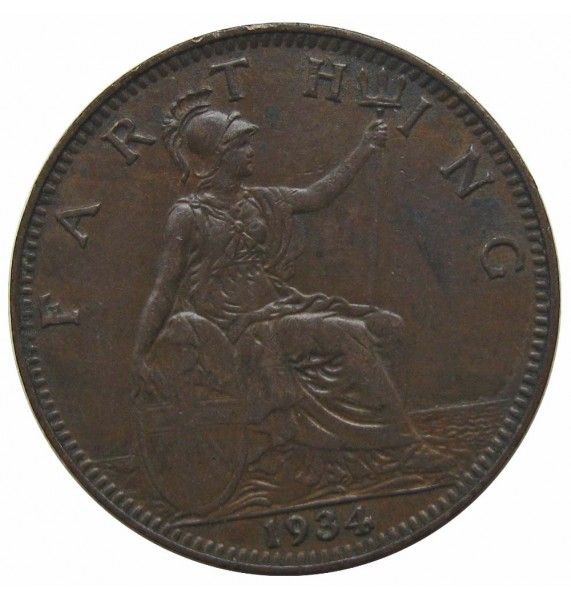Великобритания 1 фартинг 1934 г.