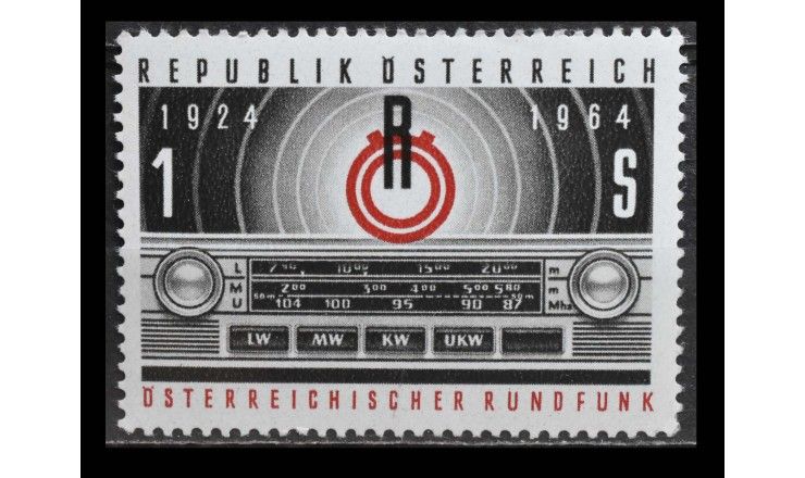 Австрия 1964 г. "40 лет австрийскому вещанию"