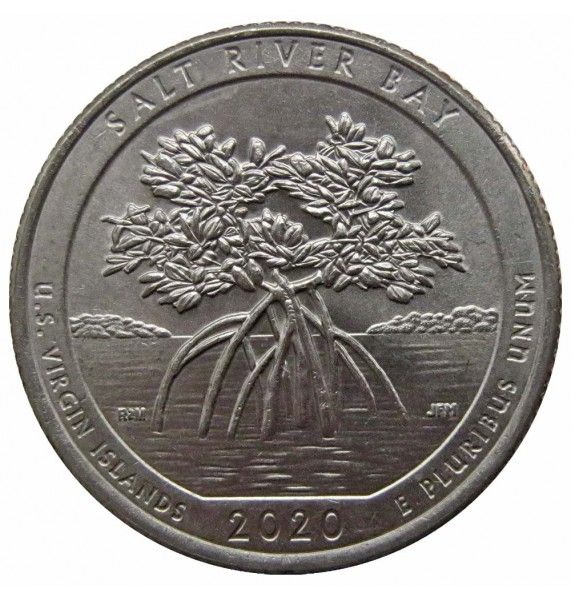 США квотер (25 центов) 2020 г. (Национальный исторический парк Бухта Солёной реки) P