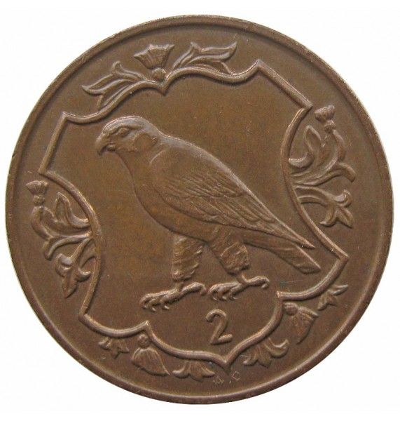 Остров Мэн 2 пенса 1986 г. AC
