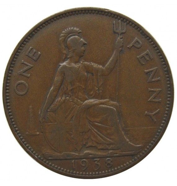 Великобритания 1 пенни 1938 г.