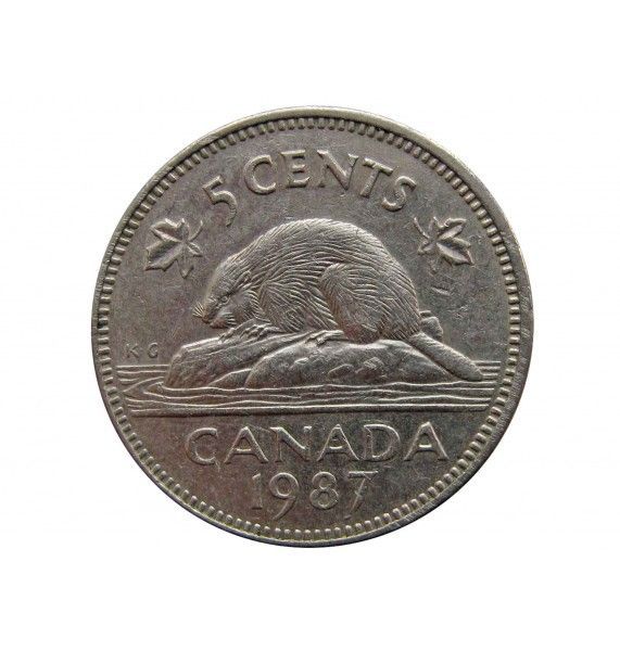 Канада 5 центов 1987 г.