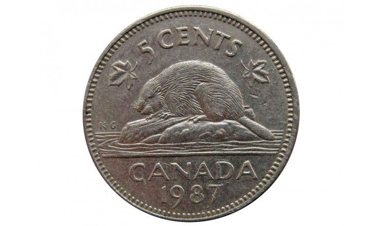 Канада 5 центов 1987 г.