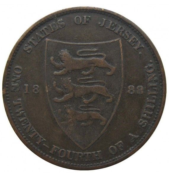 Джерси 1/24 шиллинга 1888 г.