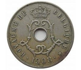 Бельгия 25 сантимов 1908 г. (Belgique)
