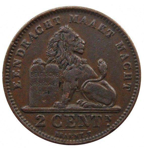 Бельгия 2 сантима 1911 г. (Der Belgen)