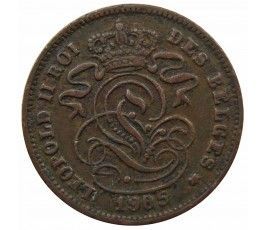 Бельгия 2 сантима 1905 г. (Des Belges)