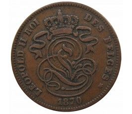 Бельгия 2 сантима 1870 г. (Des Belges)