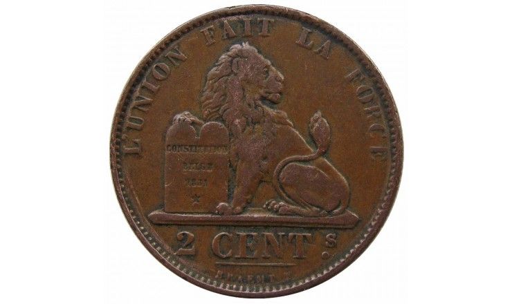 Бельгия 2 сантима 1873 г. (Des Belges)