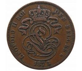 Бельгия 2 сантима 1873 г. (Des Belges)